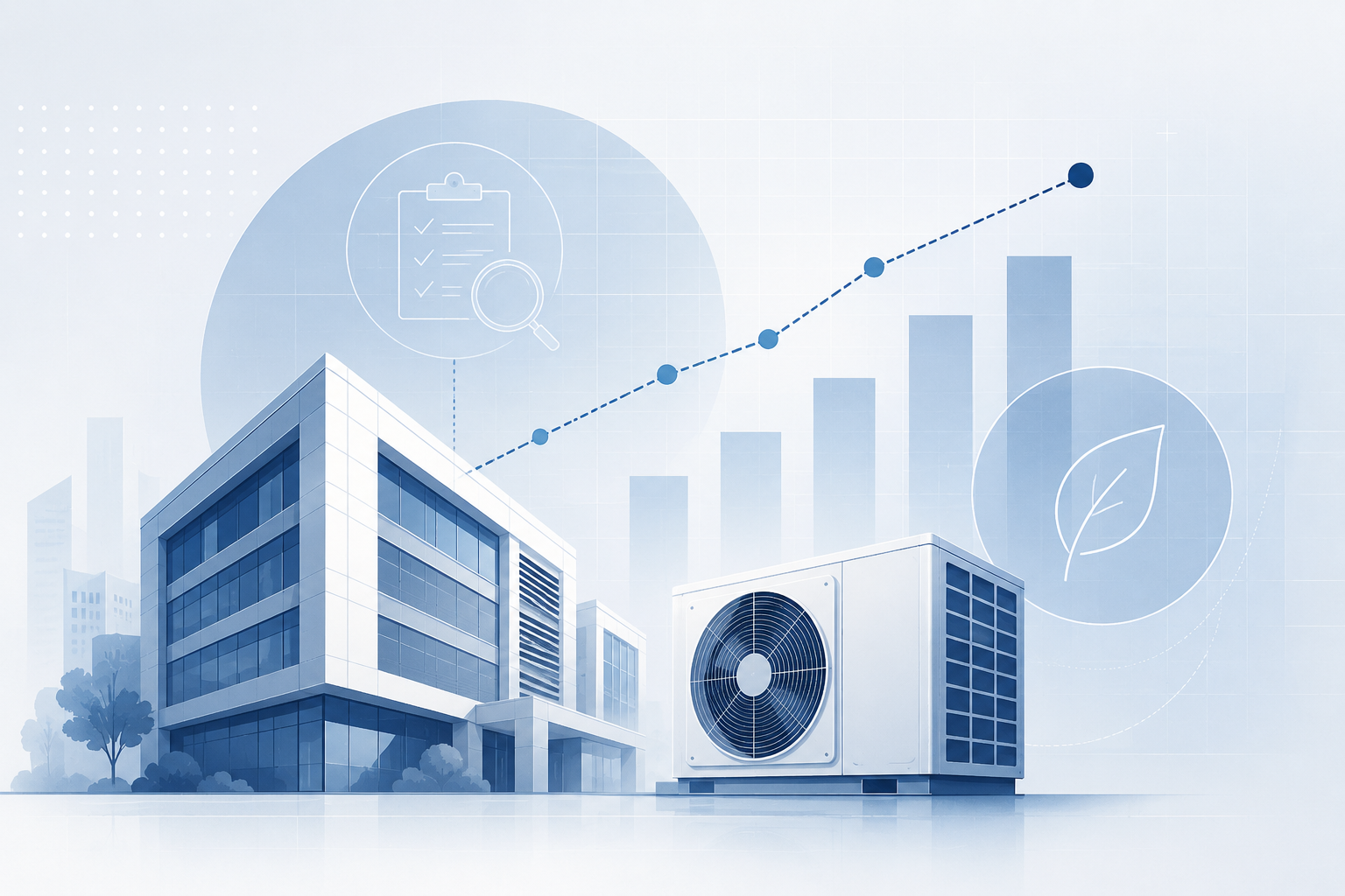 Building energy assessment blueprint illustration for Coolflow EEG site survey planning